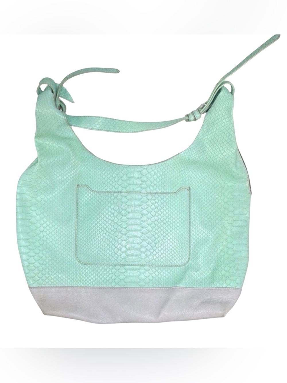 Danielle Nicole Green Faux Leather Hobo Bag | Textured Snake Embossed Shoulder - Picture 3 of 11